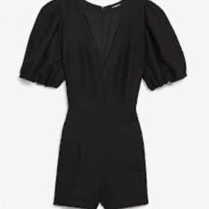 XS Express Puff Sleeve Linen Romper